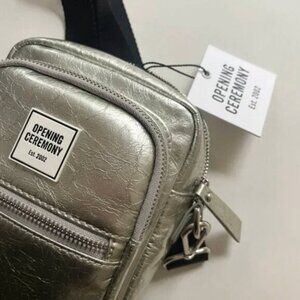 Opening Ceremony Metallic Logo Crossbody Bag NWT